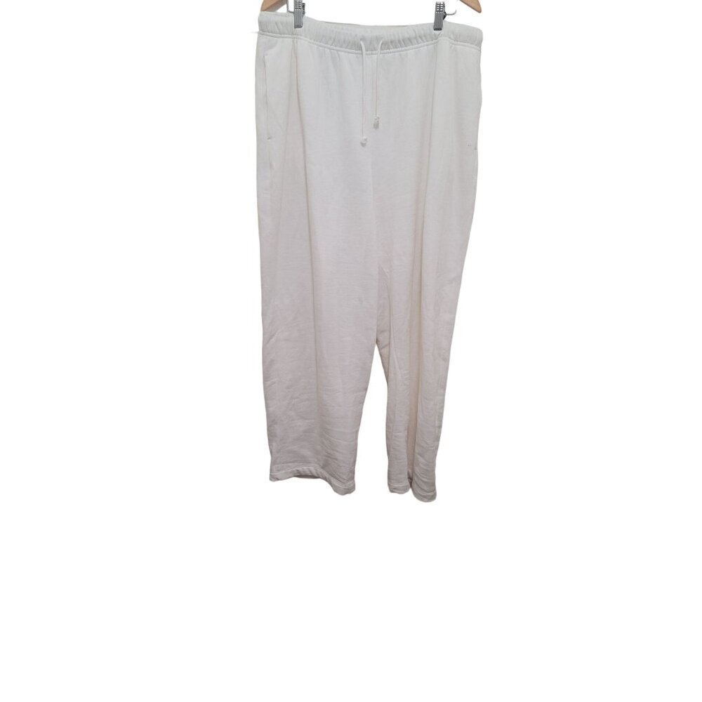 NEW Old Navy Sweatpants Wide Leg‎ Gender XL White Joggers Casual Athleta
